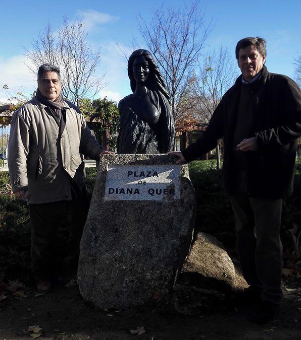 Diana Quer, homenaje,  plaza y monumento en Pozuelo de Alarcón