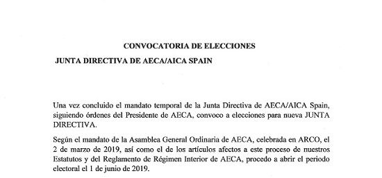 Convocatoria Elecciones, junio 2019