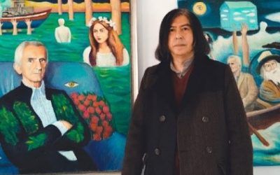CARLOS OROZA. Homenaje en Vigo al mítico poeta oral, en el centenario de su nacimiento, por el pintor Yurihito Otsuki